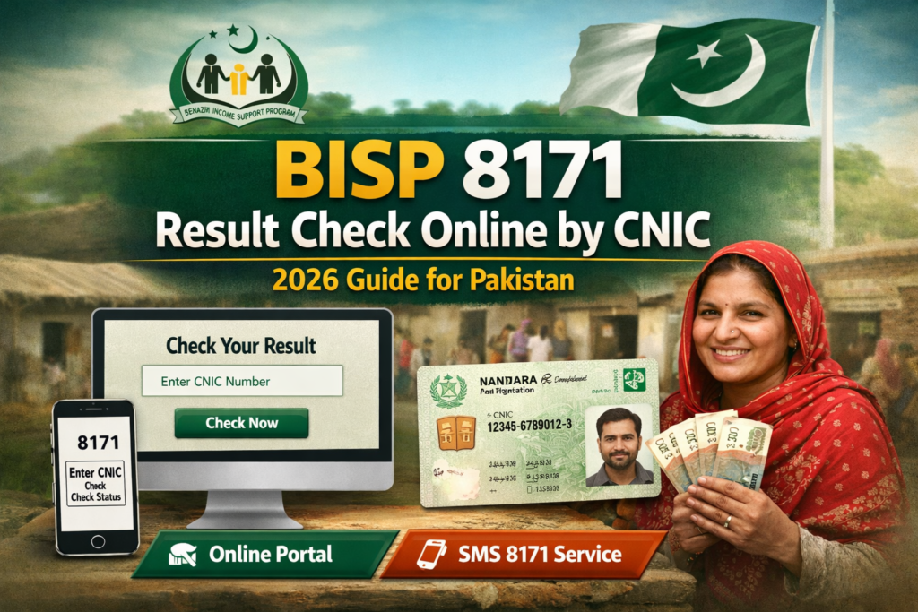 BISP 8171 result check online by CNIC