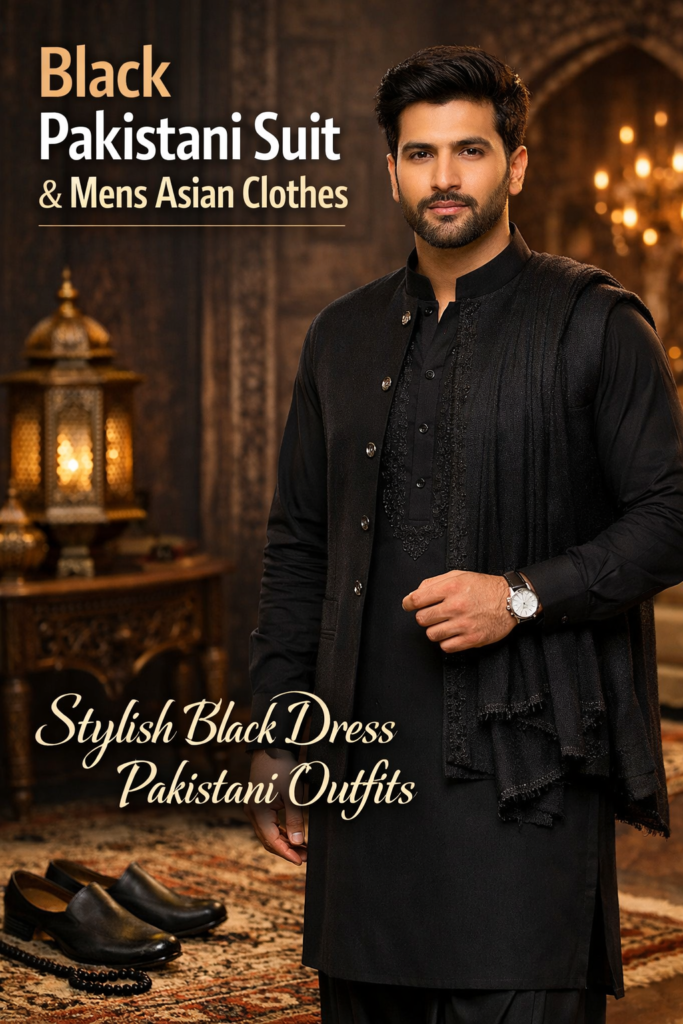 Black Pakistani Suit & Men's Asian Clothes: Stylish Black Dress Pakistani Outfits for Every Occasion