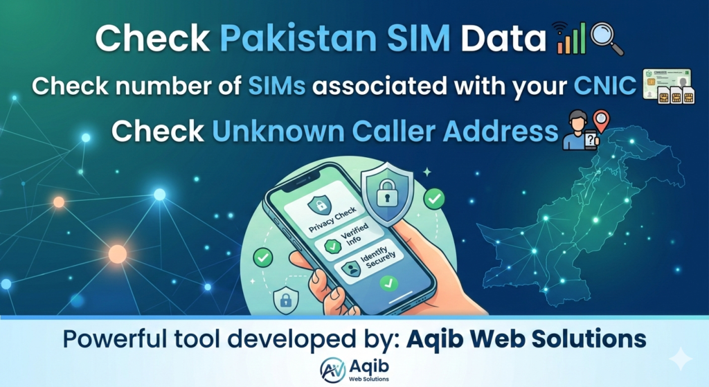 check pakistan sim data