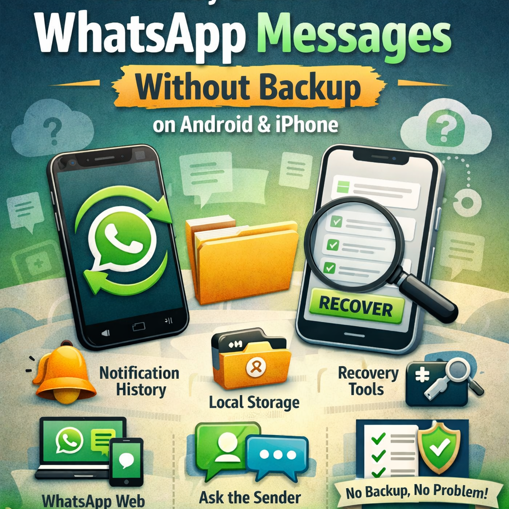 How to Recover Deleted WhatsApp Messages Without Backup on Android & iPhone (Step-by-Step Guide)