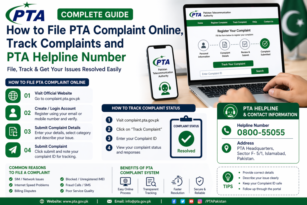 PTA Complaint Status Online
