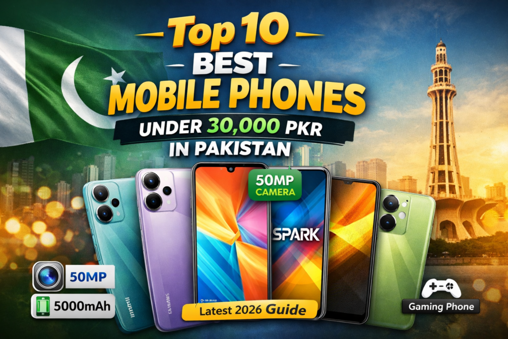 Top 10 Best Mobile Phones Under 30,000 PKR in Pakistan