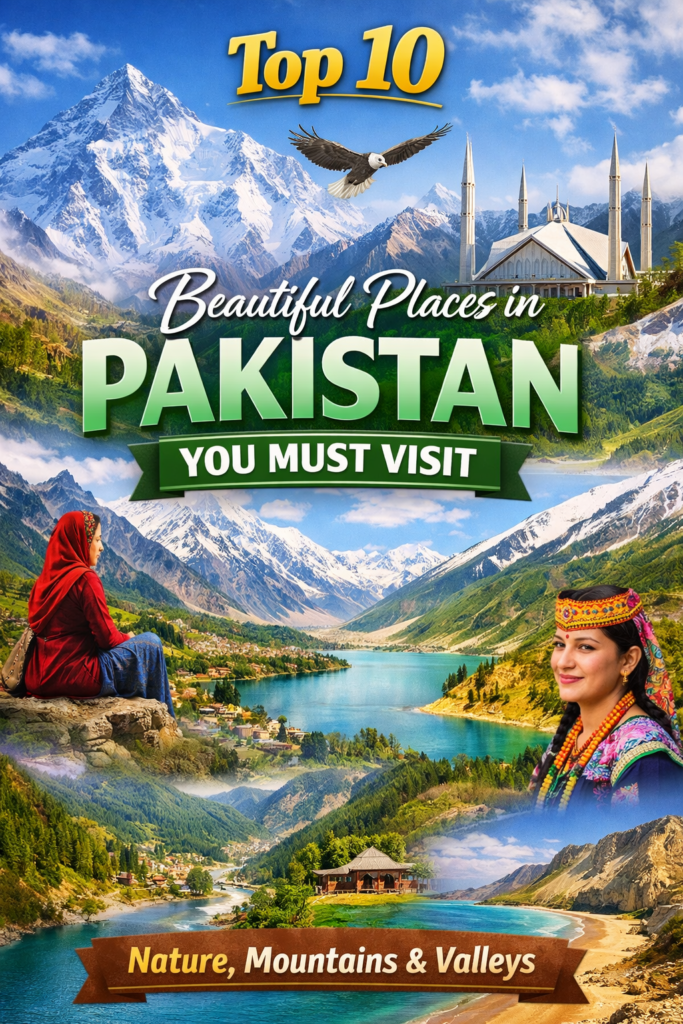 Top 10 Beautiful Places in Pakistan You Must Visit – Nature, Mountains & Valleys